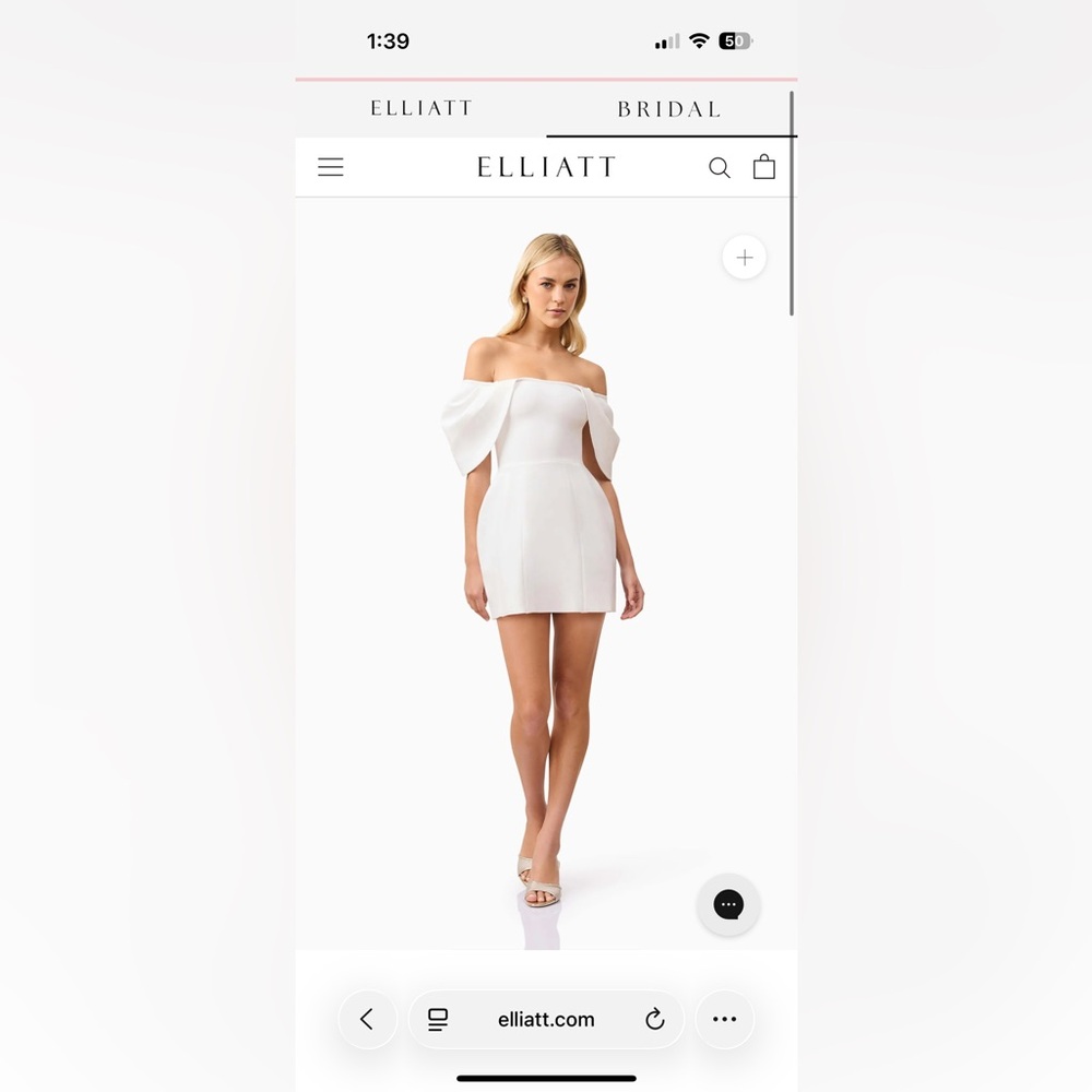 Elliatt Off-Shoulder White Mini Dress